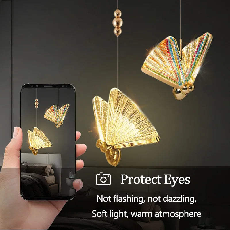 DecorBites™ Butterfly LED Pendant Lights Chandelier for Indoor Living and Dining Room Lighting