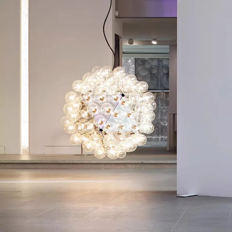 DecorBites™ Glass Bubble Kitchen Island Chandelier: LED Hanging Lamps for Dinning Room