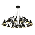 DecorBites™ Industrial LED Pendant Light Spider Iron Chandelier Flex Fixtures
