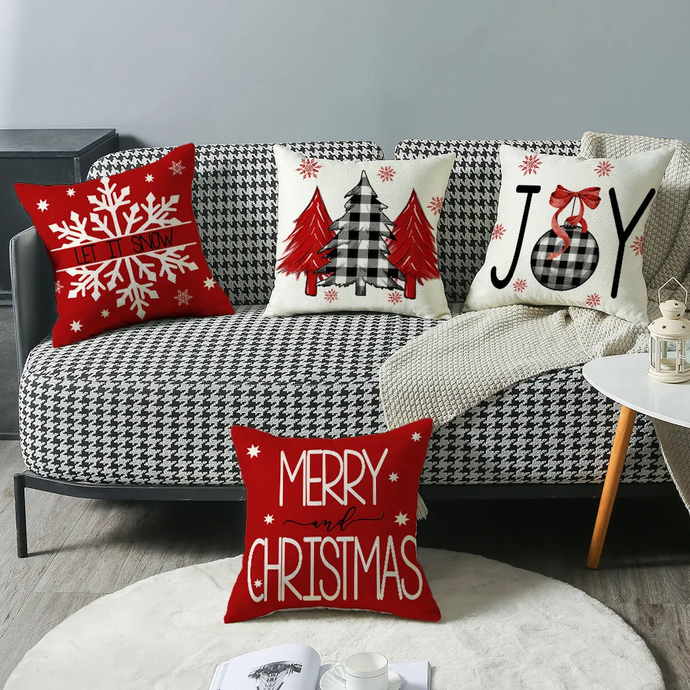 DecorBites™ Christmas Elk Letter Pillowcase 45x45cm for Living Room