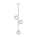 DecorBites™ LED Glass Ball Pendant Light Brass Luminaire for Home Decor