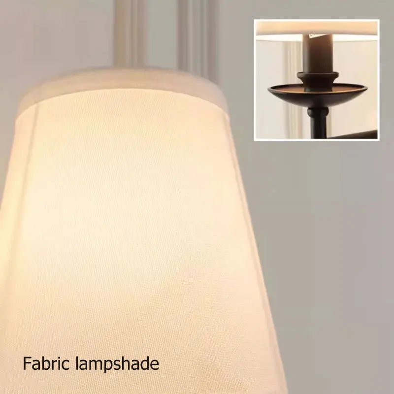 DecorBites™ Black Iron Wall Lamp Retro Bedroom Hotel European Living Room Sconce