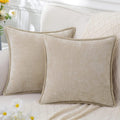 DecorBites™ Blue Chenille Cushion Covers 18x18 Luxury Throw Pillow Cover for Home Decor