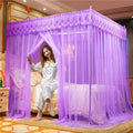 DecorBites™ Lace Mosquito Tent with Stainless Steel Bracket for Queen King Canopy Bed