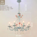 DecorBites™ Blue Crystal Bouquet Chandelier for Princess Girl Bedroom - Romantic Children's Flowers Pendant Lights