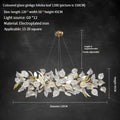 DecorBites™ Ginkgo Leaf Crystal Chandelier - Elegant LED Pendant Lamp for Dining & Living Room