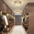 DecorBites™ Crystal Ceiling Chandelier: Luxury LED Light for Living Room Hallway Balcony