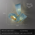 DecorBites™ Blue Glass Flower Ceiling Chandelier Copper Hanging Lamps