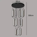 DecorBites™ LED Staircase Chandeliers | Modern Pendant Light for Living Room