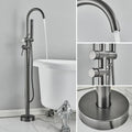 DecorBites™ Brushed Gold Freestanding Bathtub Shower Mixer with Handshower