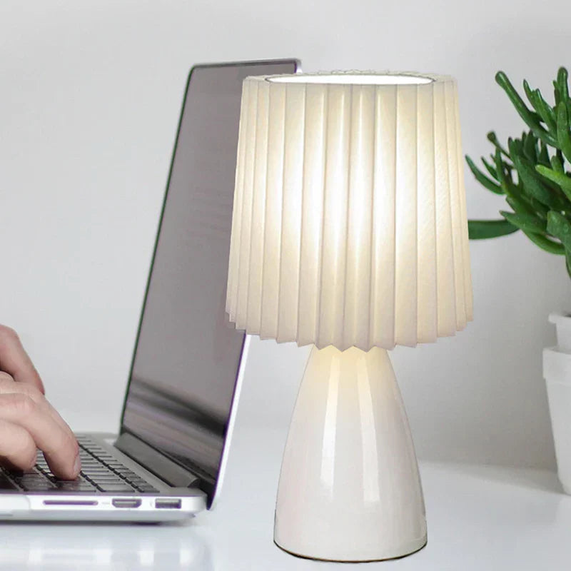 DecorBites™ Ceramic Milkshake Bedside Lamp E27 Warm LED Indoor Lighting Home Decor