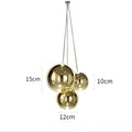 DecorBites™ Glass Ball Pendant Lamp: Modern Kitchen Dining Room Hanging Light.