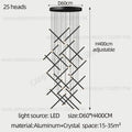 DecorBites™ LED Staircase Pendant Chandelier, Modern Nordic Restaurant Hanging Light