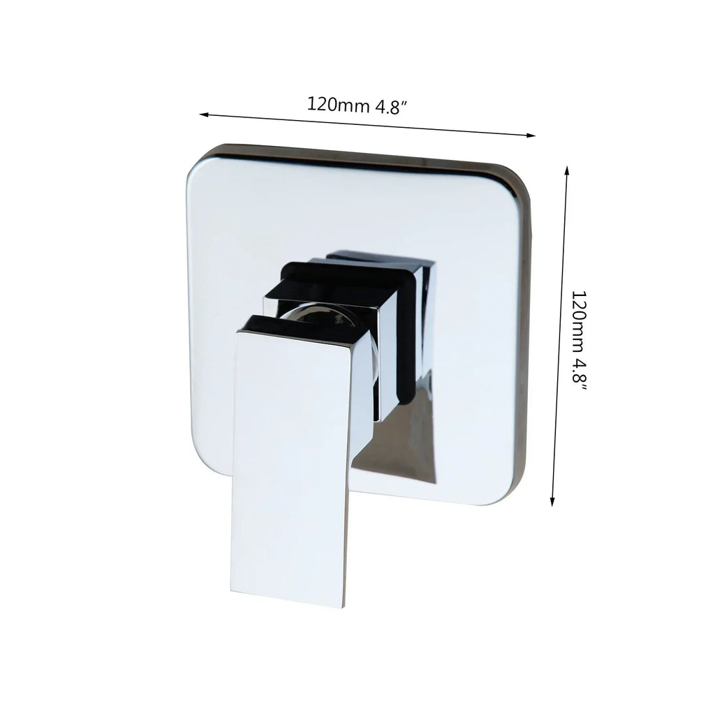DecorBites™ Black Brass Wall Mounted Bathroom Faucet and Shower Mixer with Single Valve