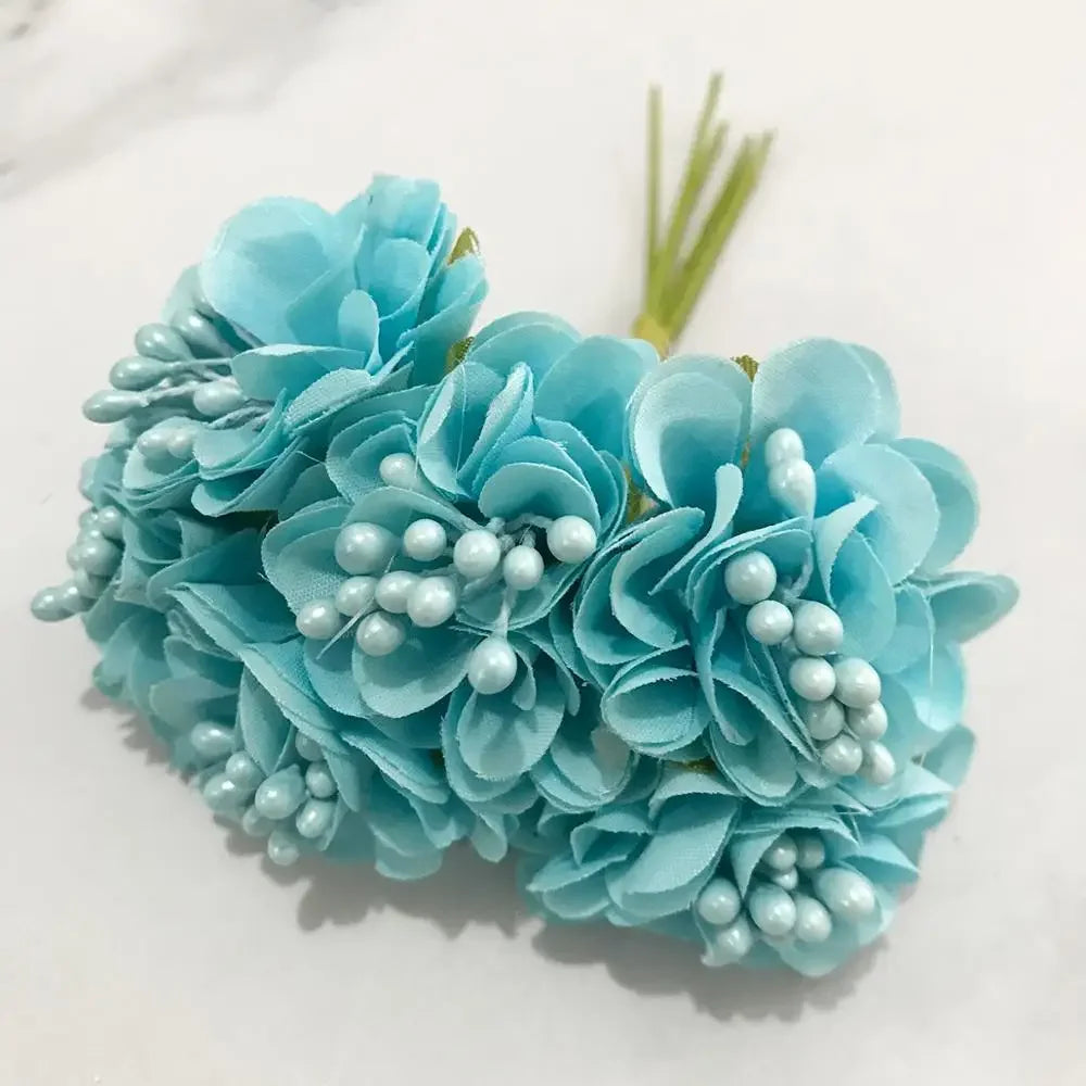 DecorBites™ Blue Flower Stamen Berries Bundle for DIY Wedding Cake Decor