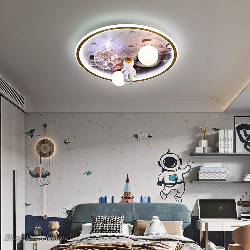 DecorBites™ Astronaut LED Ceiling Light for Kids Bedroom Baby Room Boys Girls Luminaire