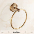 DecorBites™ Antique Brass Towel Ring Wall Mounted Rack Shelf Bathroom Towel Holder