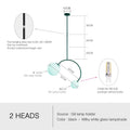 DecorBites™ Glass Ball Pendant Lights For Dining Room Bedroom Study Restaurant Bar Coffee Decor