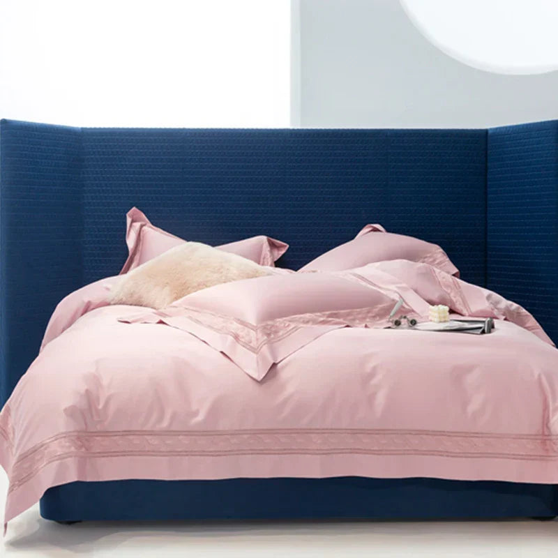 1400TC Egyptian Cotton DecorBites™ Bedding Set with Wide Edge Embroidery & Hollow Out Design