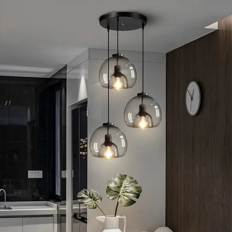 DecorBites™ Glass Ball LED Pendant Lights for Home, Office, and Restaurant Decor