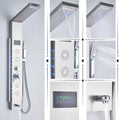 DecorBites™ LED Rainfall Shower Panel System Black/Brushed Finish
