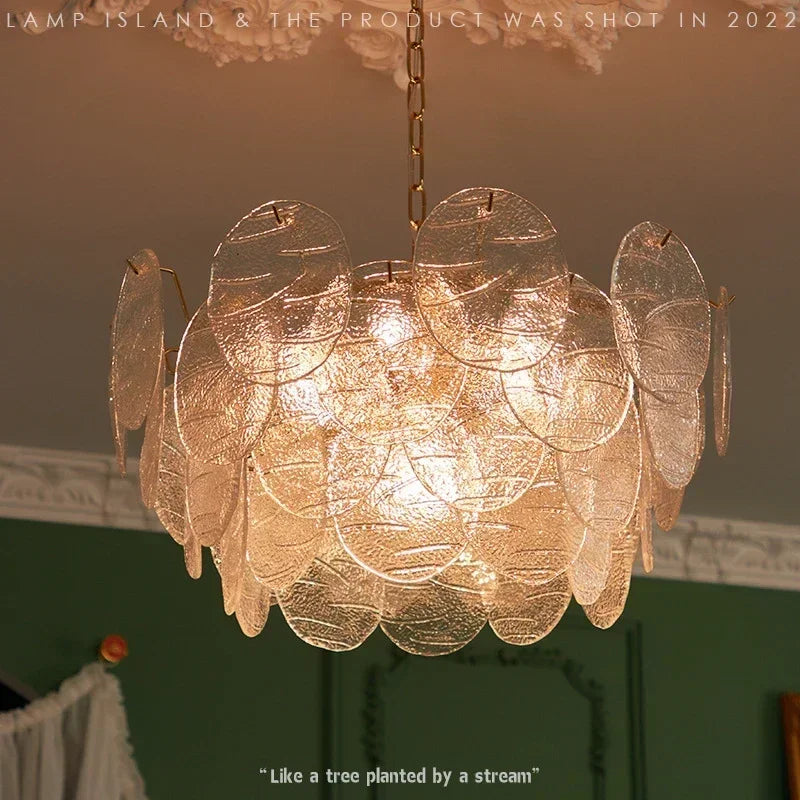 DecorBites™ LED Glass Chandelier Modern Minimalist Design Light Fixtures