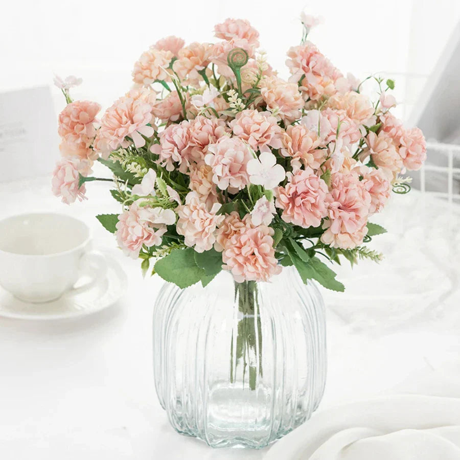 DecorBites™ Hydrangea Bouquet Artificial Flowers Home Decor Wedding Floral Arrangement Bouquet