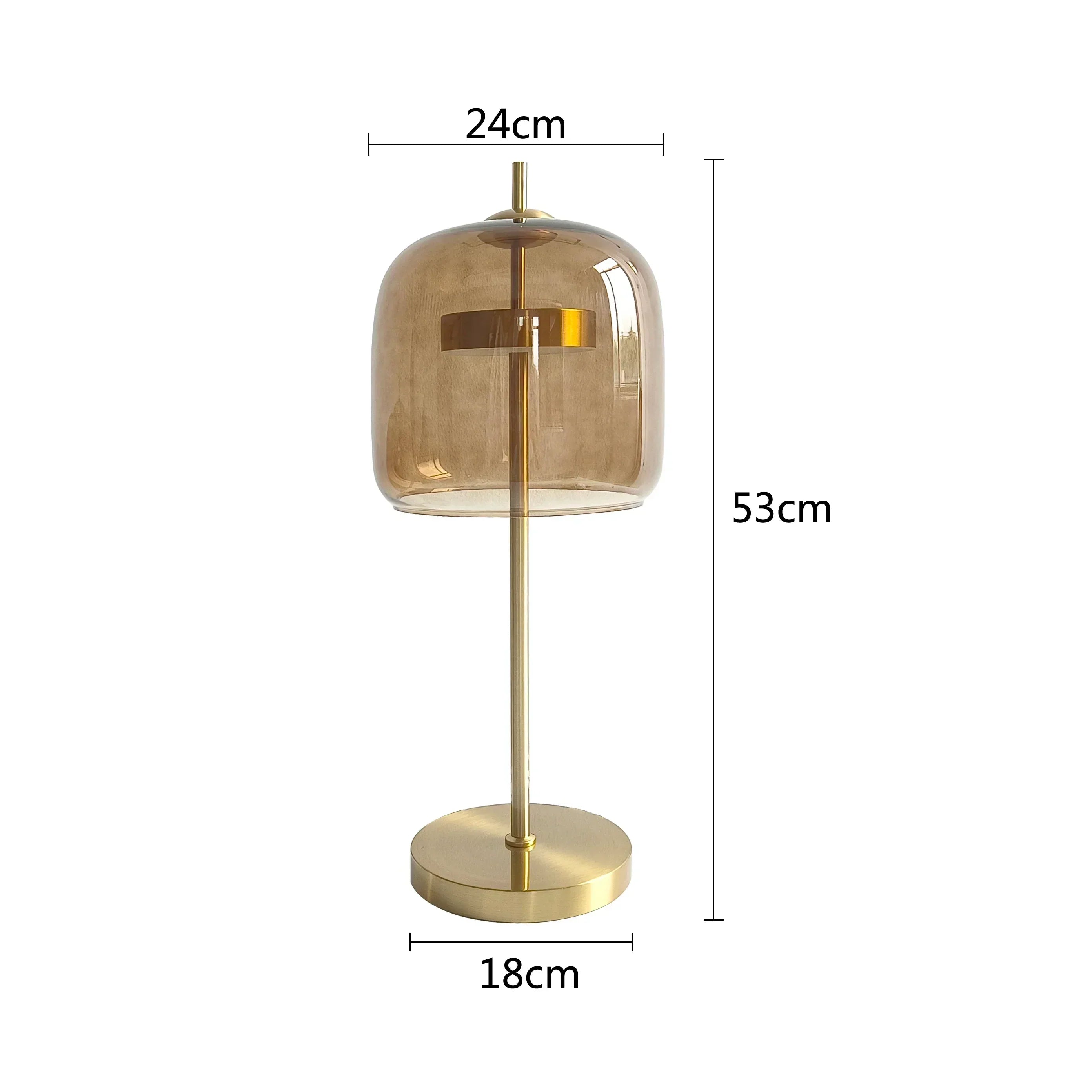 DecorBites™ Glass Table Lamp: Modern Nordic Design for Bedroom Living Room Decor