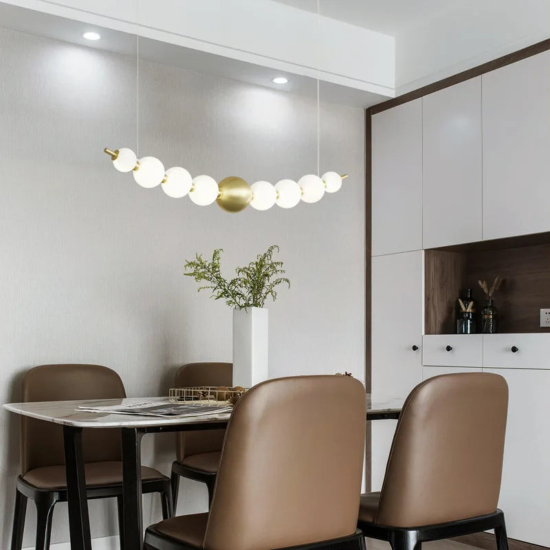 DecorBites™ Brass Round LED Pendant Lights Adjustable Wire Copper Aluminium Lamps