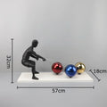 DecorBites™ Abstract Character Metal Sculpture Desk Ornament Aesthetic Room Decor