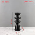 DecorBites™ Black Marble Candle Holder, Modern Yellow Stone Candle Holder