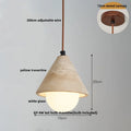 DecorBites™ LED Hanging Light Fixture Yellow Travertine Nordic Wire Adjustable Pendant Lamp