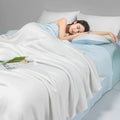 DecorBites™ Cool Ice Silk Summer Quilt Set for Single Double Beds