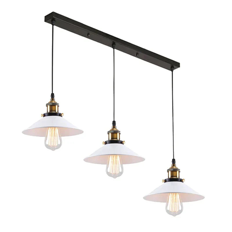 DecorBites™ Industrial Ceiling Chandelier for Kitchen Bedroom Restaurant Home, Black/White, 3 Heads