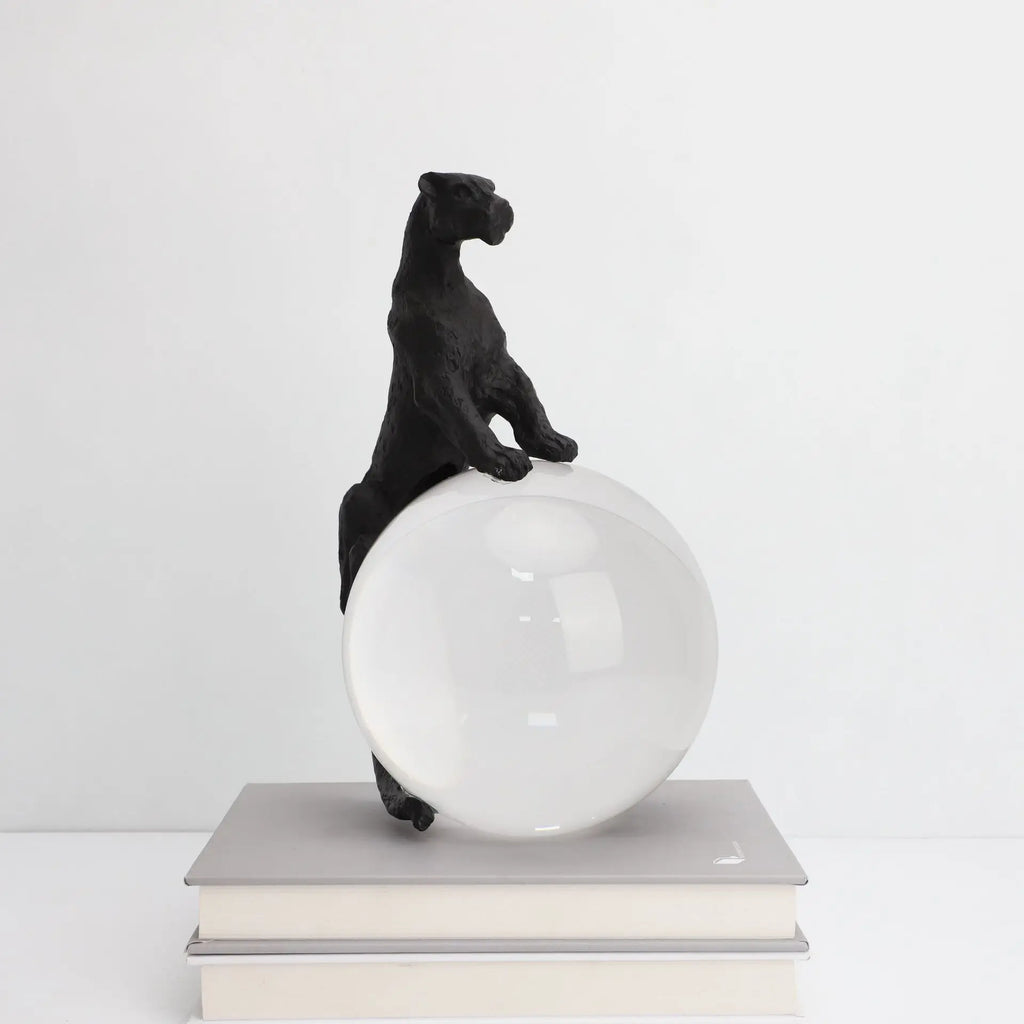 DecorBites™ Crystal Ball Metal Animal Sculptures Home Decor Figurines