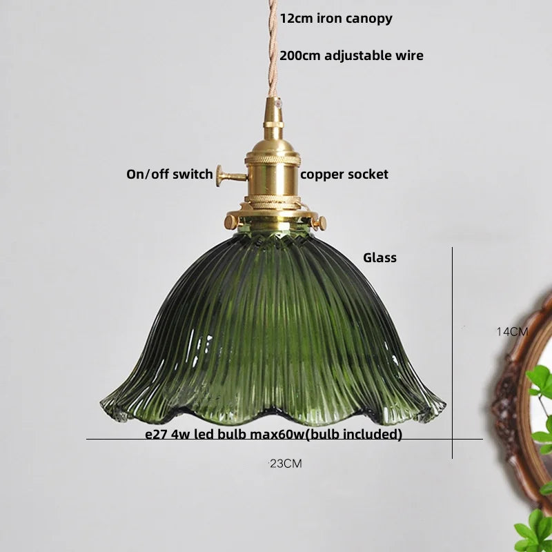 DecorBites™ Clear Glass LED Pendant Light Fixture for Modern Home Decor