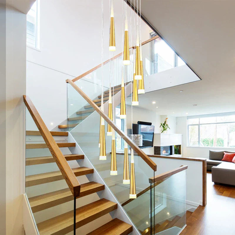 DecorBites™ LED Ring Chandelier for Home Decor - Modern, Rotating, Indoor Lighting Solution