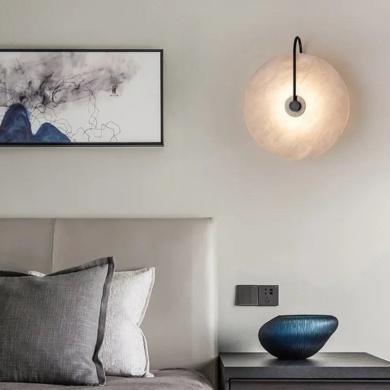 DecorBites™ LED Marble Wall Sconce Light Fixture for Living Room Bedroom Decor