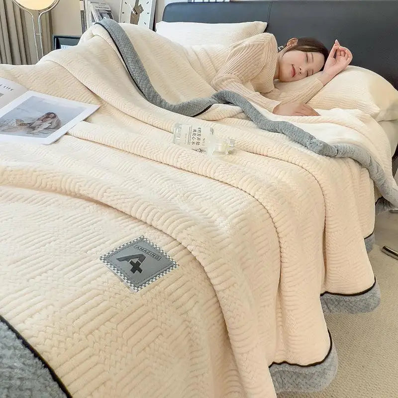DecorBites™ Light Luxury Velvet Plush Cotton Blanket