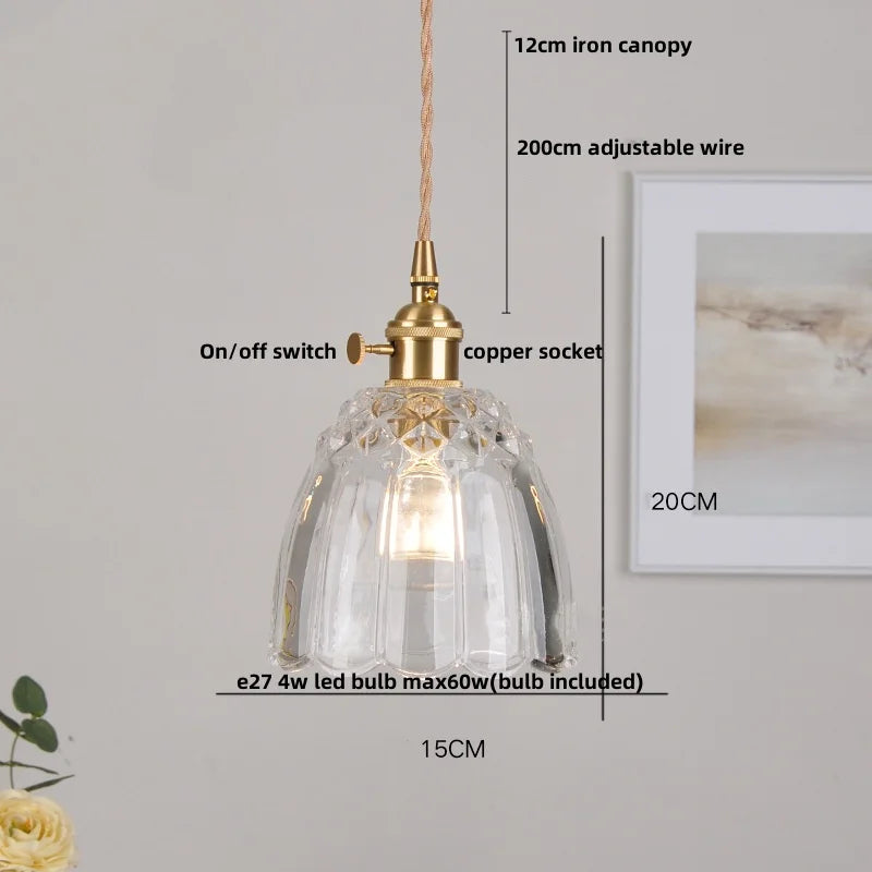 DecorBites™ Clear Glass LED Pendant Light - Modern Nordic Design - Adjustable Hanging Lamp