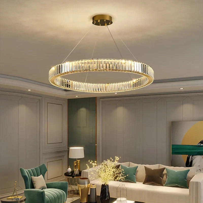 DecorBites™ Crystal Ceiling Pendant Chandelier for Luxe Room Decor