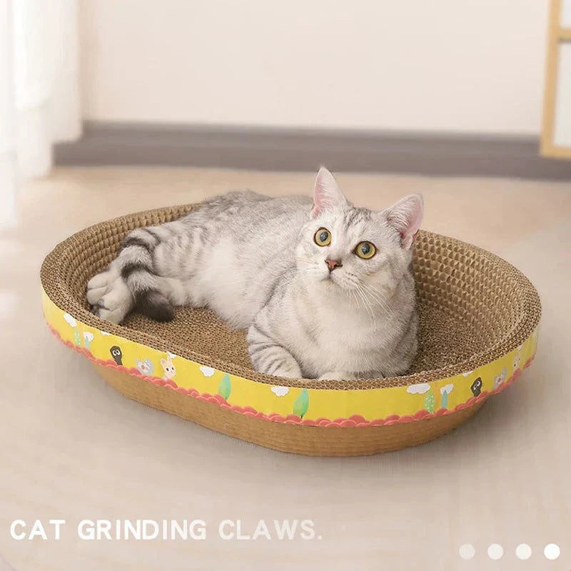 DecorBites™ Cat Scratch Lounge Bed & Training Toy - Cat Scratcher Board for Sharpening Nails
