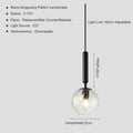 DecorBites™ Glass Ball Pendant Light for Dining Room & Bedroom Decor