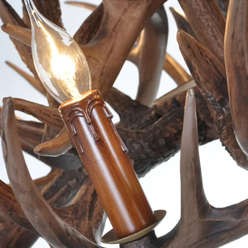 DecorBites™ Antler Pendant Chandelier for Home and Bar Decor - Industrial Deer Horn Fixture