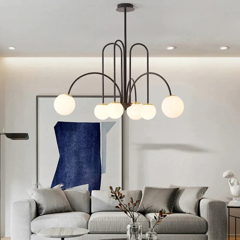 DecorBites™ LED Glass Ball Ceiling Chandelier for Home Decor Lighting