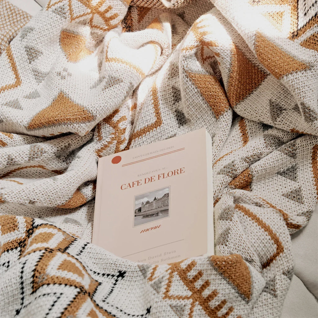 DecorBites™ Boho Geometric Pattern Summer Blanket