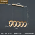 DecorBites™ Gold Acrylic LED Pendant Lights for Dining Room Kitchen Bar Chandelier