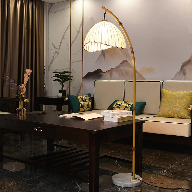 DecorBites™ Bamboo Design LED Floor Lamp Nordic Minimalism Living Room Light