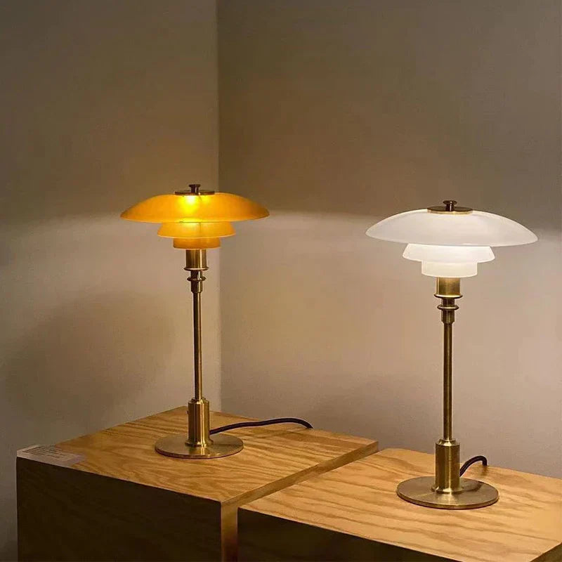 DecorBites™ Glass Desk Lamp: Modern Nordic Table Lamp for Home, Office, or Hotel