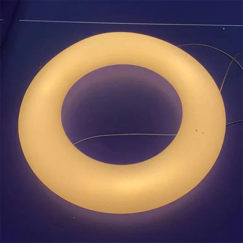 DecorBites™ Cloud Pendant Light: Nordic Minimalist Doughnut Chandelier for Living Room & Kid's Bedroom